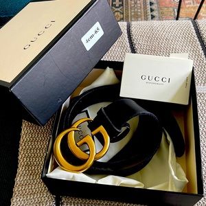 Gucci marmont belt with box, dust bag, cards
